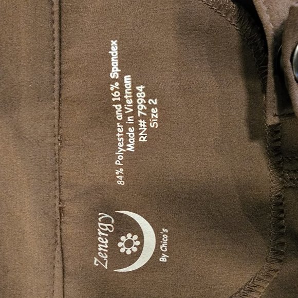 CHICO'S ZENGERGY Tan Nylon Lightweight Joggers Track Pants Size Large - Picture 7 of 9